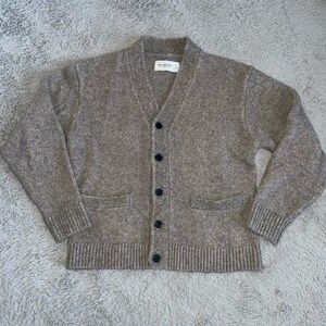 Abercrombie & Fitch Beige Heather Sweater Cardigan Brown Button Front Size S